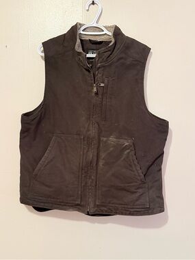 Carhartt Dark Brown Sherpa-Lined Work Vest